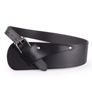 NWT Closet Part Deux BLK Vegan Leather Belt - 38"